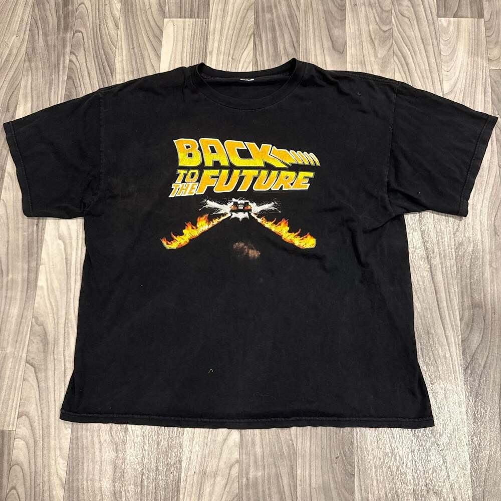 Vintage Back to the Future Delorean Fire Trails T-Shirt